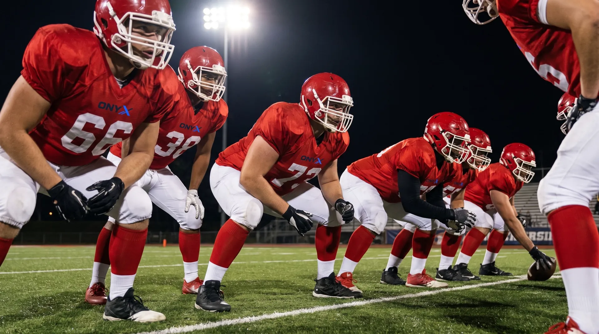 American Football team in custom Onyx kits