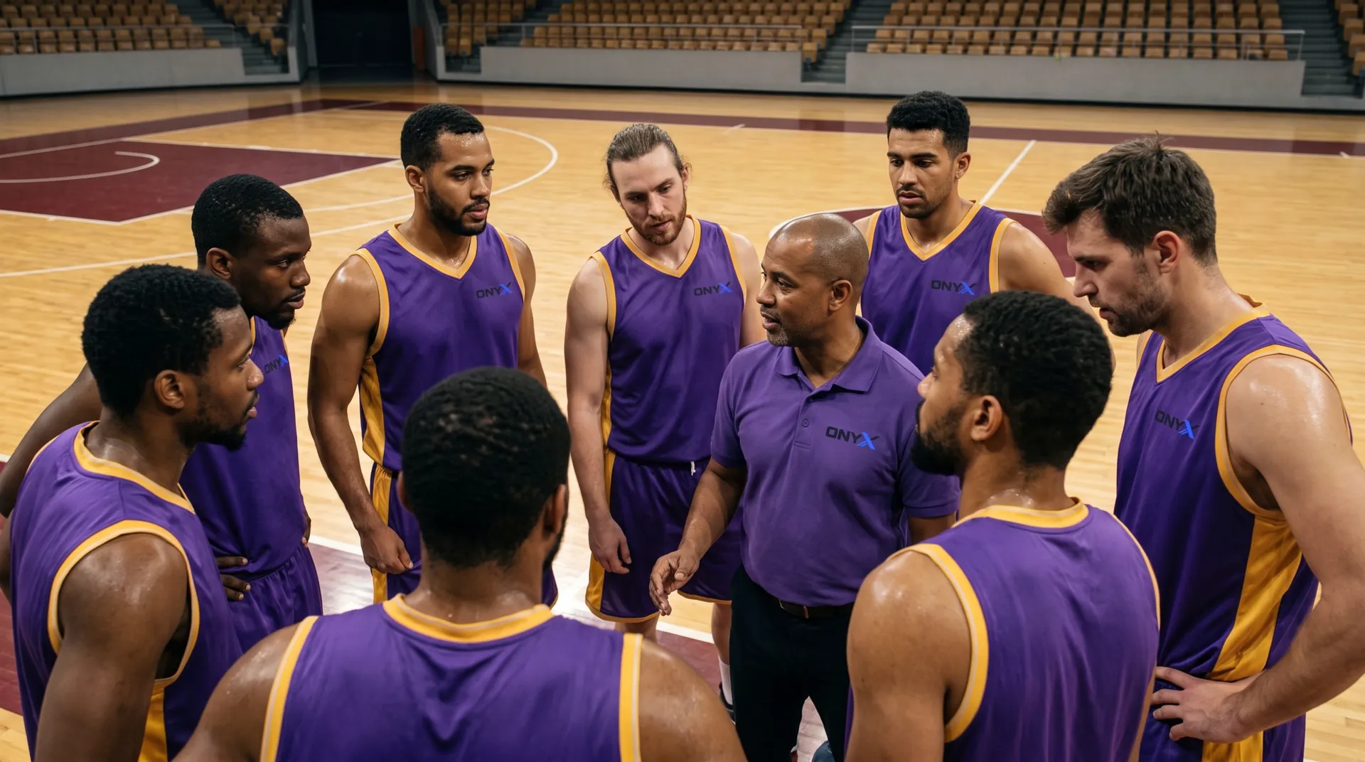 Basketball team in custom Onyx kits