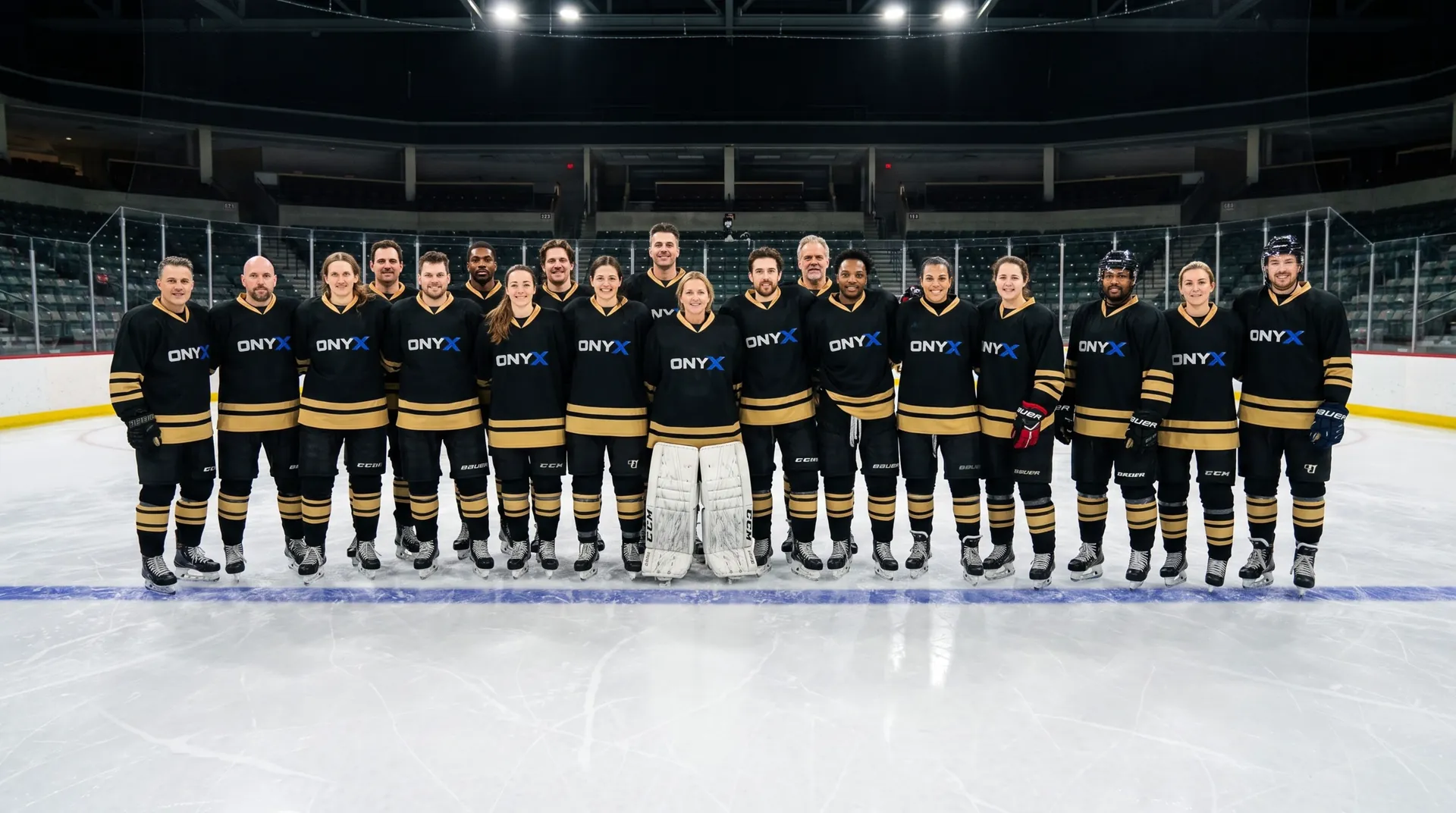 Ice Hockey team in custom Onyx kits