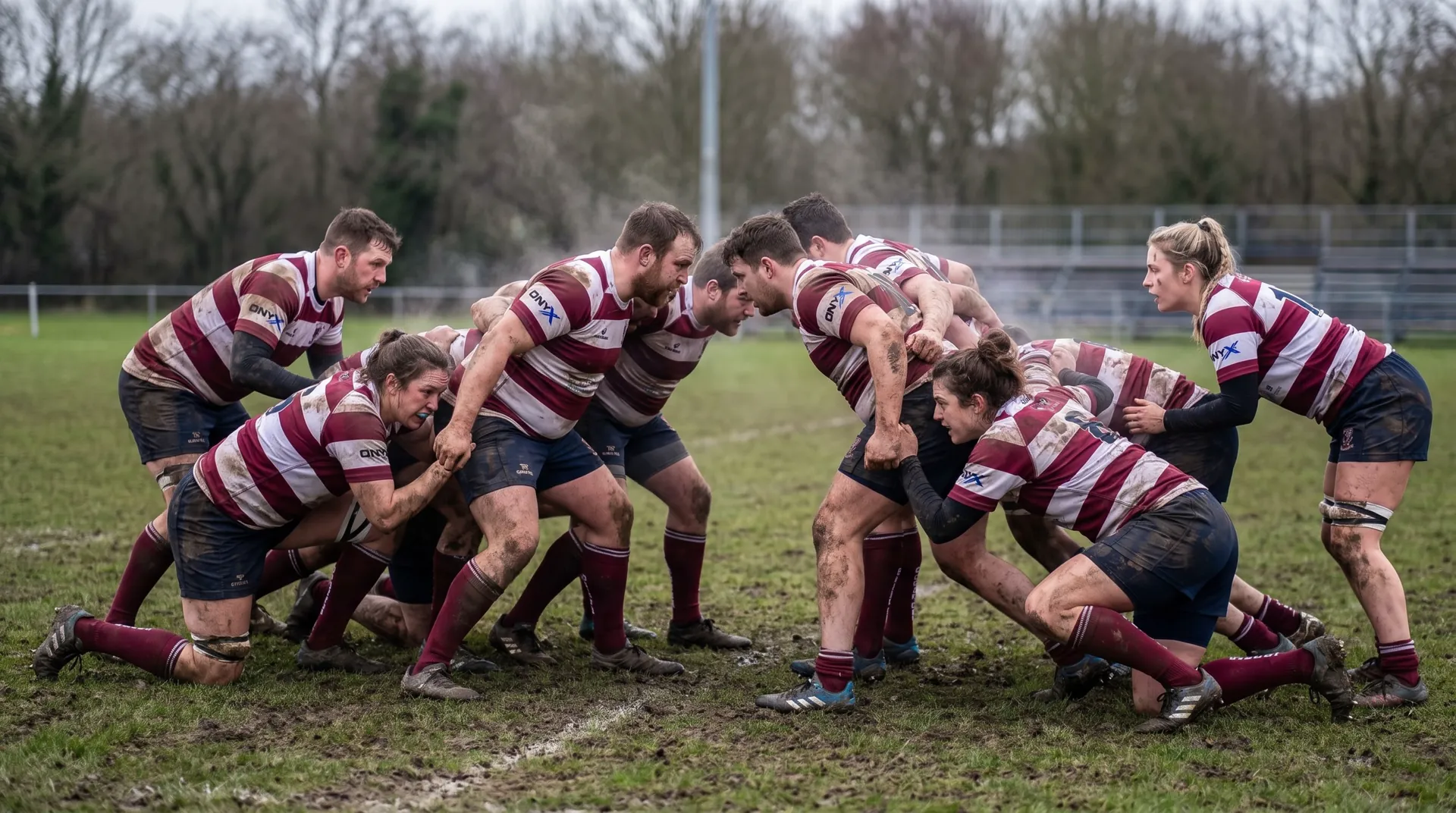 Rugby team in custom Onyx kits