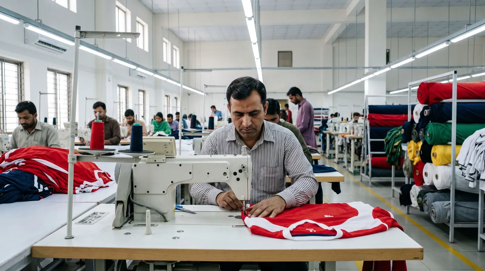 Sample at the factory in Sialkot